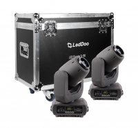 Valdomo judesio šviesos efektų komplektas LedDoo LED Thunder B-150 LED Beam 150W Tourpack of 2