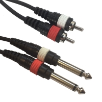Audio laidas ACCU-CABLE AC-2R-2J6M/3 2x RCA m to 2x 6,3 jack mon