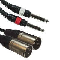 Audio laidas ACCU-CABLE AC-2J6S-2XM/3 2x jack Stereo 6,3/2x XLR