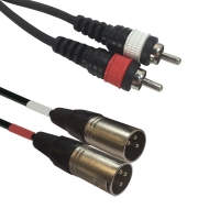 Audio laidas ACCU-CABLE AC-2XM-2RM/3 2x XLR male to 2x RCA cinch