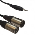 Audio laidas ACCU-CABLE AC-J3S-2XM/1,5 3,5 Jack Stereo to 2x XLR