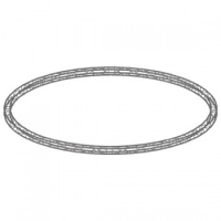 Dekoratyvinės aliuminio konstrukcijos apskritimo segmentas Duratruss DT 14-Circle Part-1m-90°