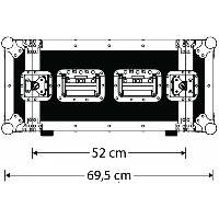 Apsauginė dėžė GDE Rack 6U (26,7cm), 11 mm faniera