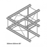 Keturkampės aliuminio konstrukcijos 90° kampas DT 24-C21-L90