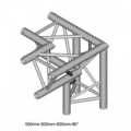 Trikampės aliuminio konstrukcijos DURATRUSS trijų kraštų kampas DT 33/2-C33-LD