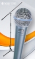 Mikrofono komplektas: mikrofonas Shure BETA58A+ mikrofono stovas GUIL