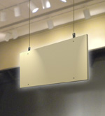Pakabinamų akustinių pertvarų (ceiling baffle) Saturna™ komplektas (2 vnt.) 60.96 x 121.92 x 5.08 cm.